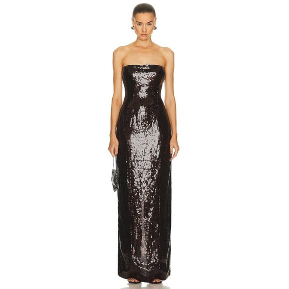 Retrofete Dresses & Skirts - RETROFETE Ember Dress in Dark Chocolate XSmall New Womens Long Maxi Dress
